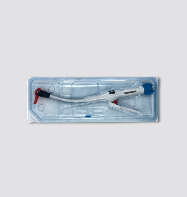 Empaque de máquina quirúrgica para anastomosis Circular Cortante de 25mm con punta cónica marca Lantex CS25